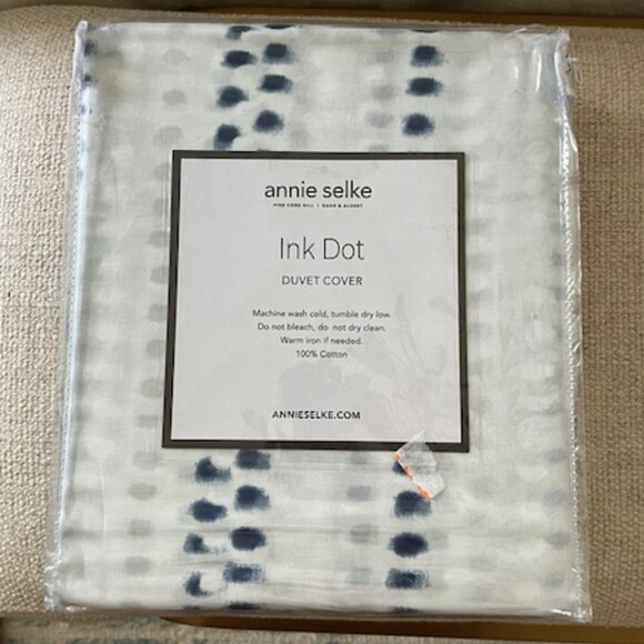 Annie Selke Ink Dots Duvet Cover King - Picture 2 of 3